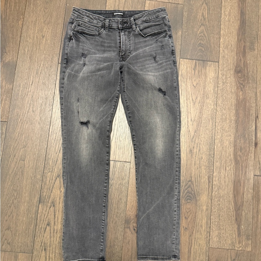 Express Men's Charcoal Slim Jeans